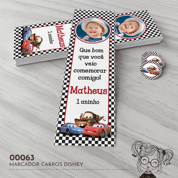 Marcador de Livro Carros Disney - 00063