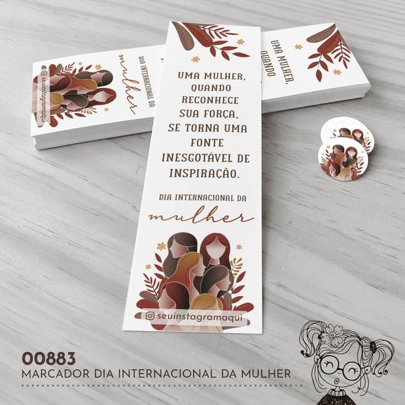 Marcador de Livro Dia Internacional da Mulher - 00883