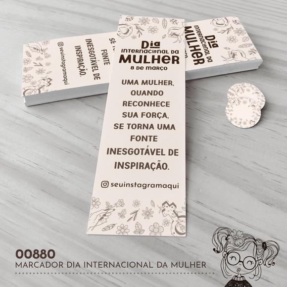 Marcador de Livro Dia Internacional da Mulher - 00880