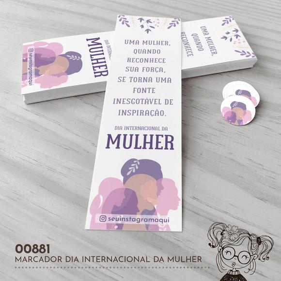 Marcador de Livro Dia Internacional da Mulher - 00881