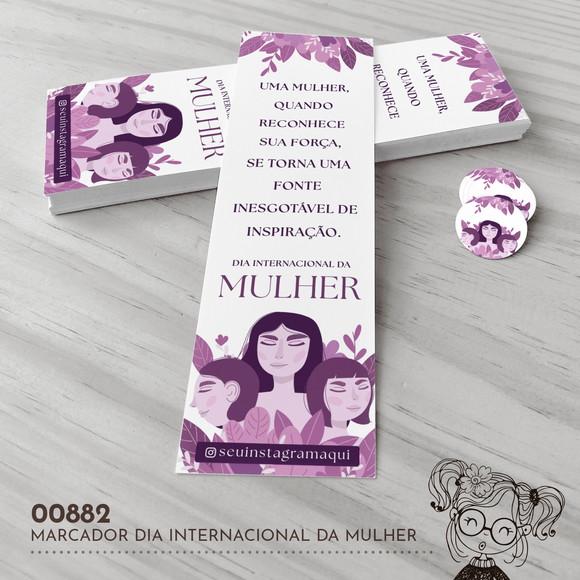 Marcador de Livro Dia Internacional da Mulher - 00882