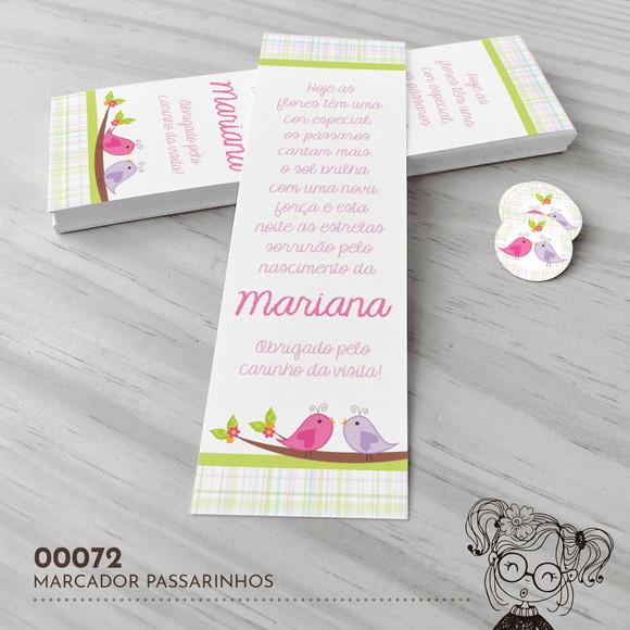 Marcador de Livro Passarinhos - 00072