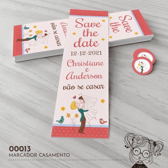 Marcador de Livro Save The Date - 00013