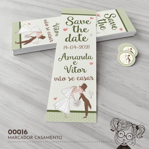 Marcador de Livro Save The Date - 00016