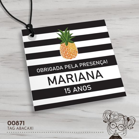 Tag Quadrada Abacaxi - 00871