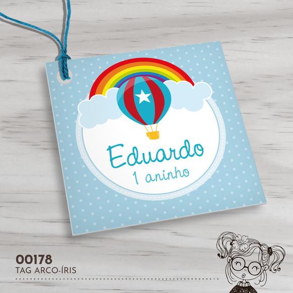 Tag Quadrada Arco-íris - 00178
