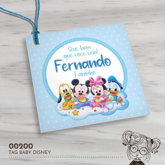 Tag Quadrada Baby Disney - 00200