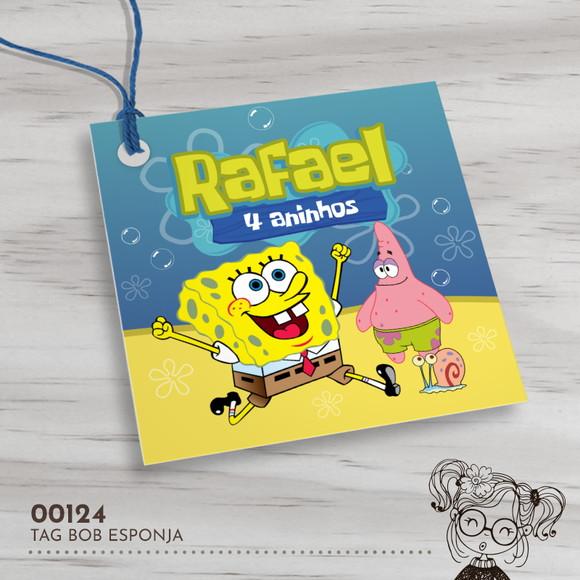Tag Quadrada Bob Esponja - 00124