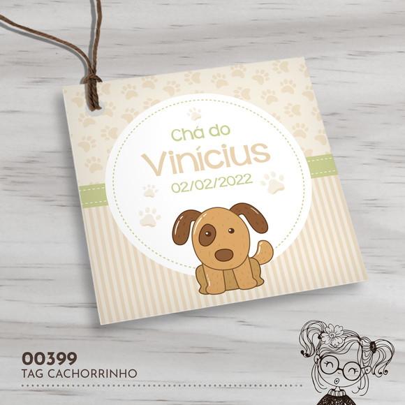Tag Quadrada Cachorrinho - 00399