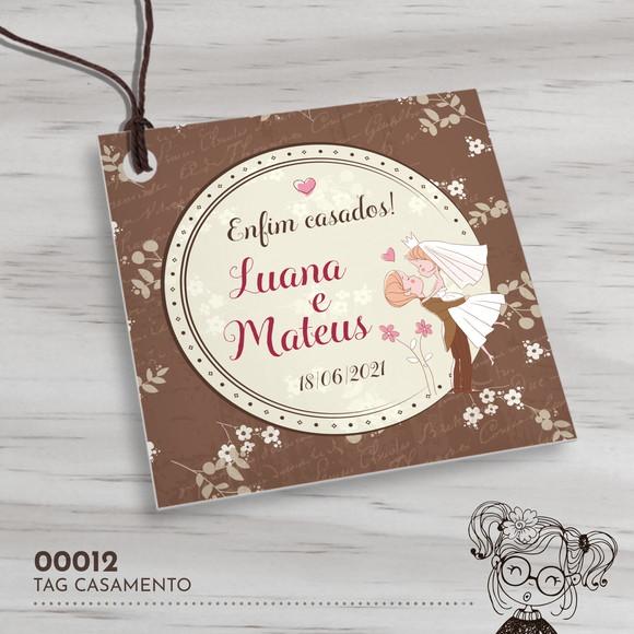 Tag Quadrada Casamento - 00012