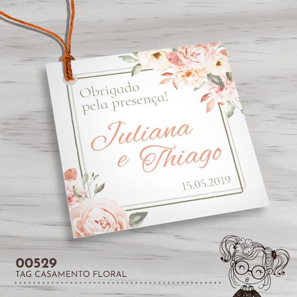 Tag Quadrada Casamento - 00529