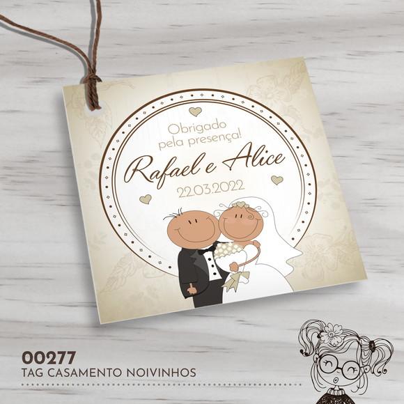 Tag Quadrada Casamento - 00277