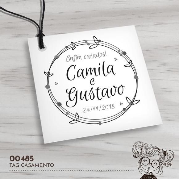 Tag Quadrada Casamento - 00485