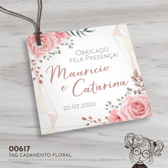 Tag Quadrada Casamento - 00617