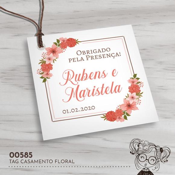 Tag Quadrada Casamento - 00585