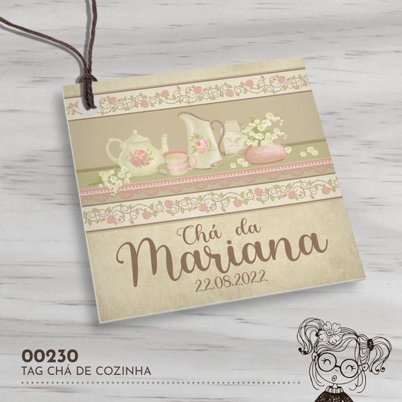 Tag Quadrada Chá de Cozinha - 00230