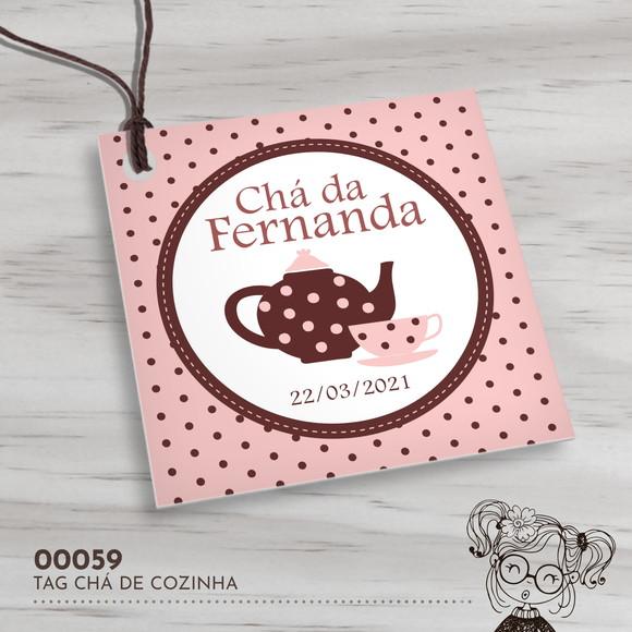 Tag Quadrada Chá de Cozinha - 00059