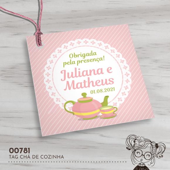 Tag Quadrada Chá de Cozinha - 00781