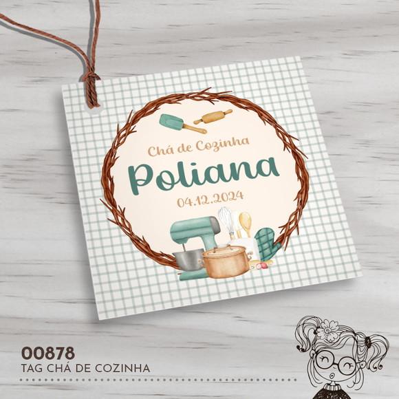 Tag Quadrada Chá de Cozinha - 00878