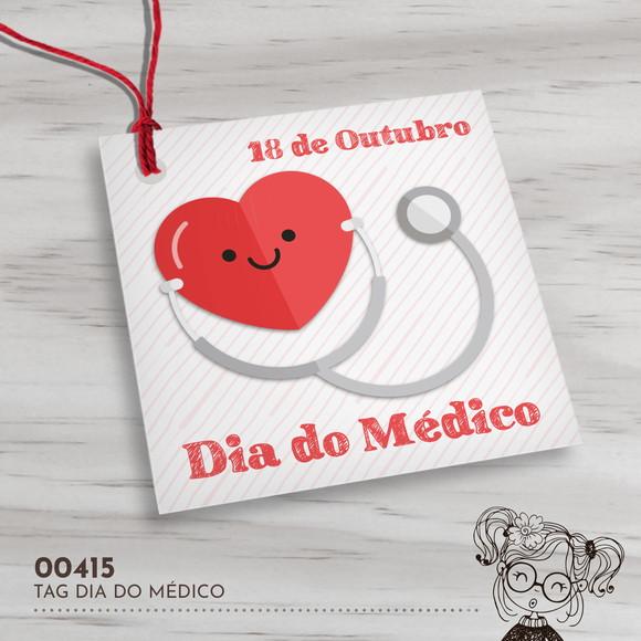 Tag Quadrada Dia do Médico - 00415