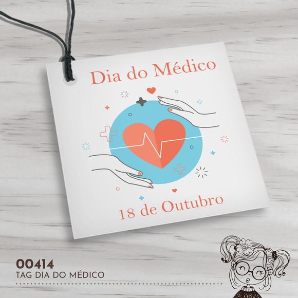 Tag Quadrada Dia do Médico - 00414