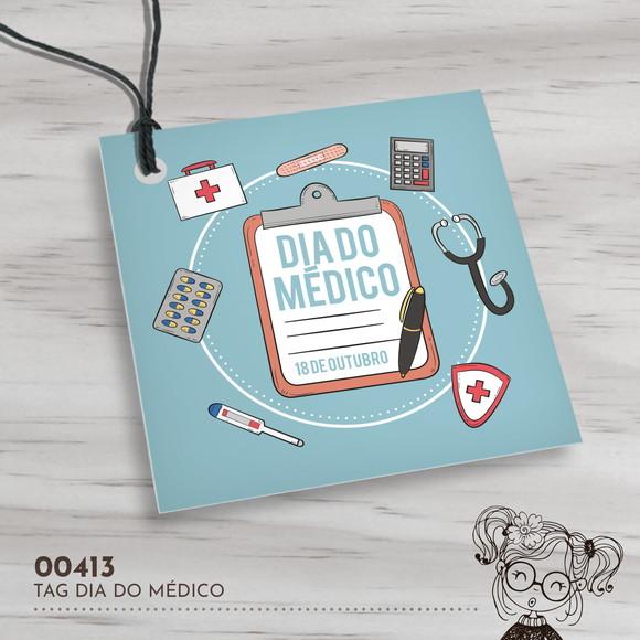 Tag Quadrada Dia do Médico - 00413