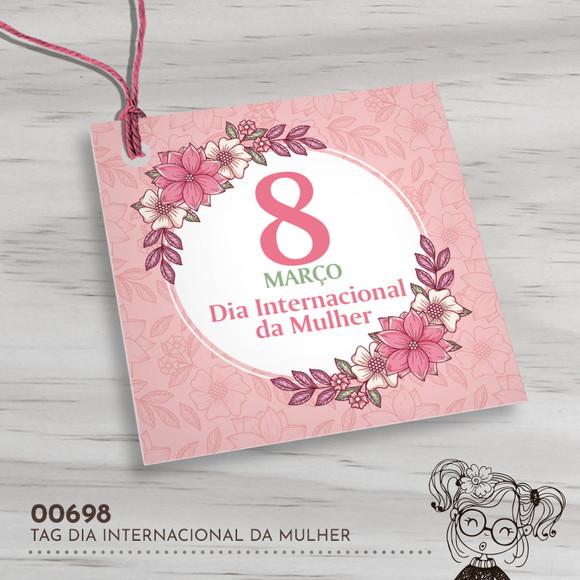 Tag Quadrada Dia Internacional da Mulher - 00698