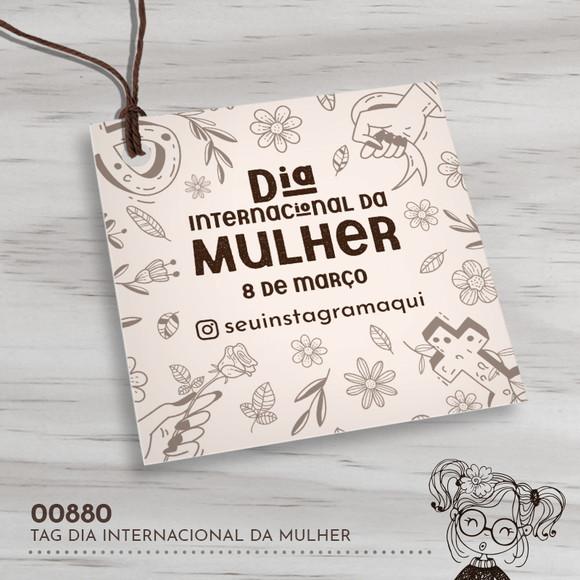 Tag Quadrada Dia Internacional da Mulher - 00880