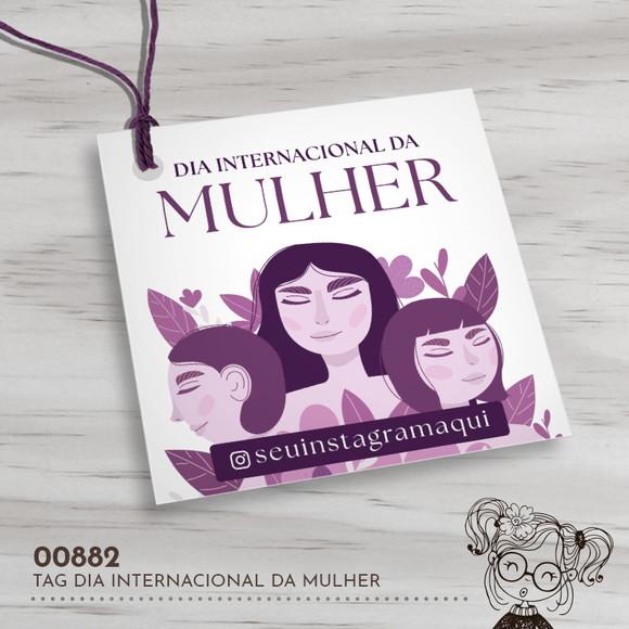 Tag Quadrada Dia Internacional da Mulher - 00882