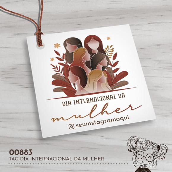 Tag Quadrada Dia Internacional da Mulher - 00883