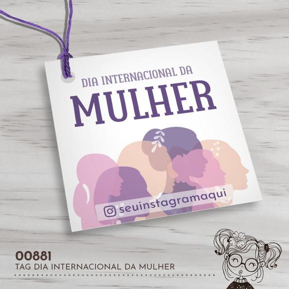 Tag Quadrada Dia Internacional da Mulher - 00881