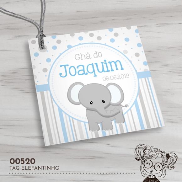 Tag Quadrada Elefantinho - 00520