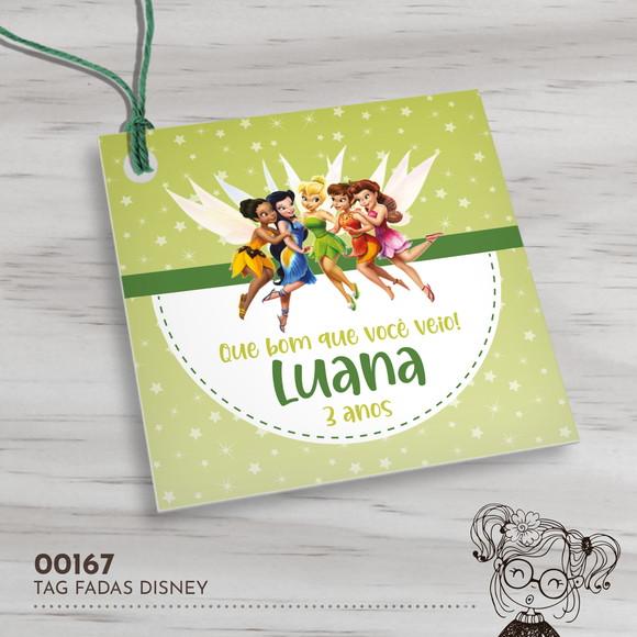 Tag Quadrada Fadas Disney - 00167