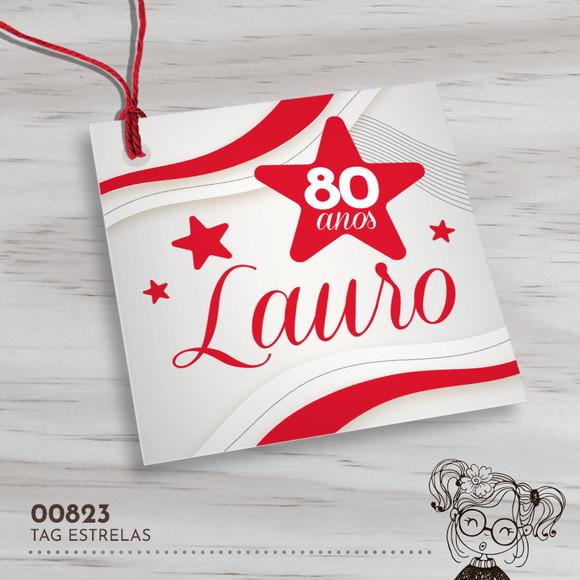 Tag Quadrada Estrelas - 00823
