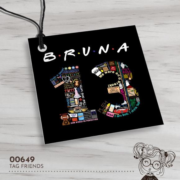 Tag Quadrada Friends - 00649
