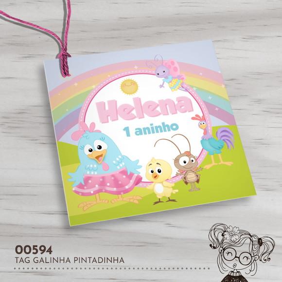 Tag Quadrada Galinha Pintadinha - 00594