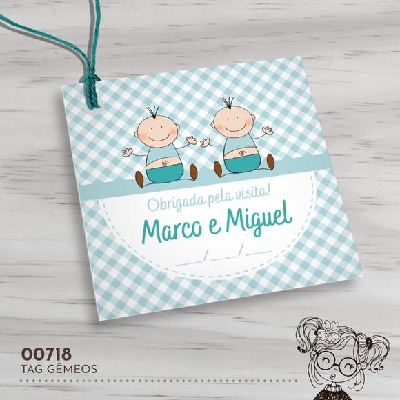 Tag Quadrada Gêmeos - 00718