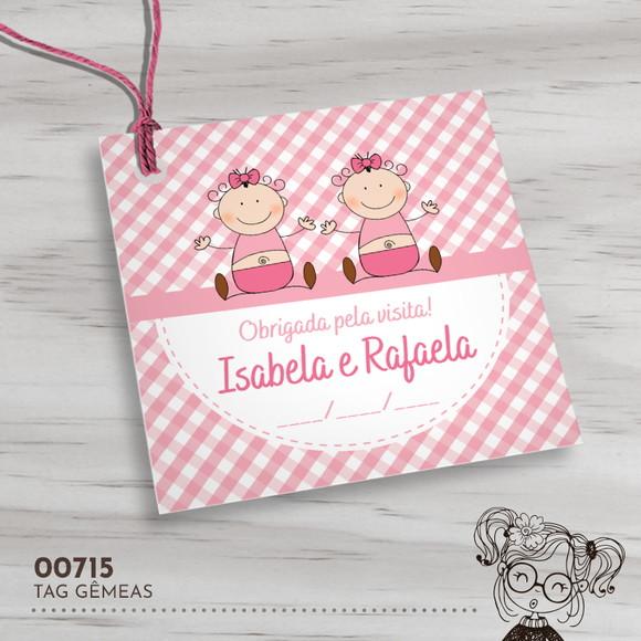 Tag Quadrada Gêmeas - 00715