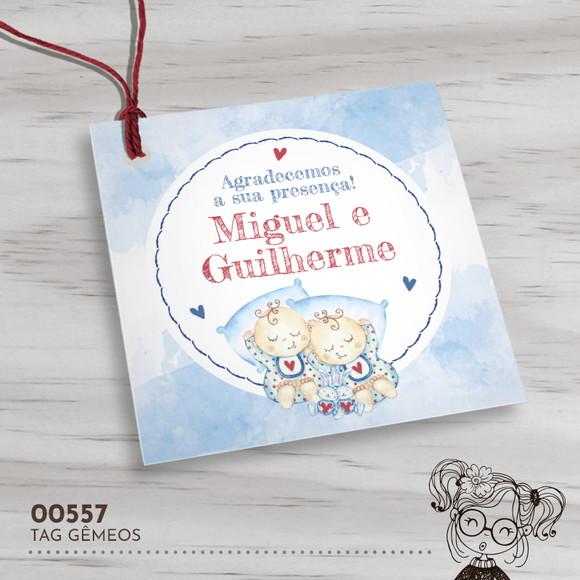 Tag Quadrada Gêmeos - 00557