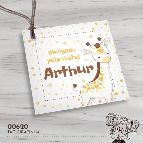 Tag Quadrada Girafinha - 00620