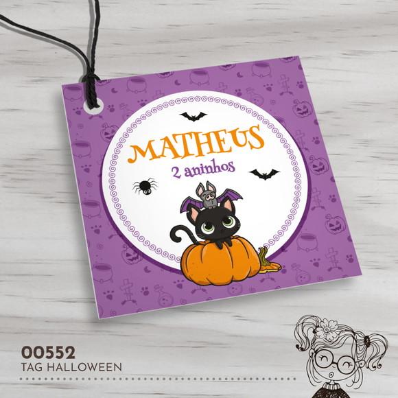 Tag Quadrada Halloween - 00552