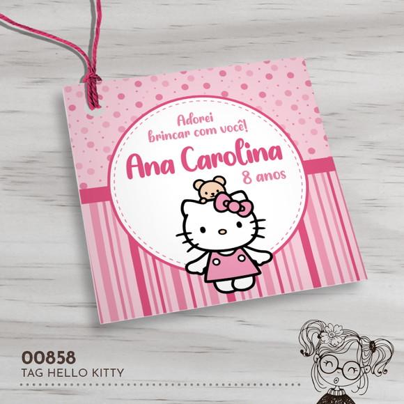 Tag Quadrada Hello Kitty - 00858