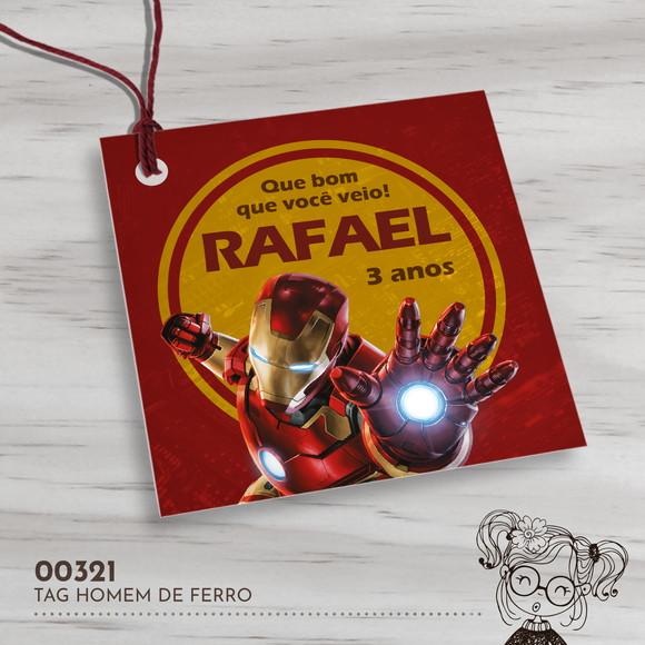 Tag Quadrada Homem de Ferro - 00321