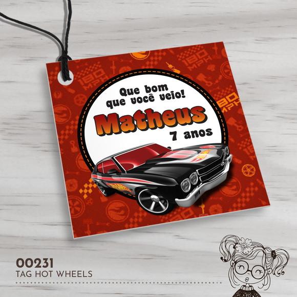 Tag Quadrada Hot Wheels - 00231