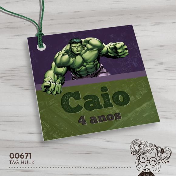 Tag Quadrada Hulk - 00671