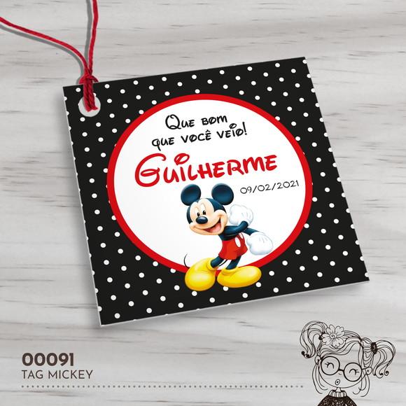 Tag Quadrada Mickey - 00091