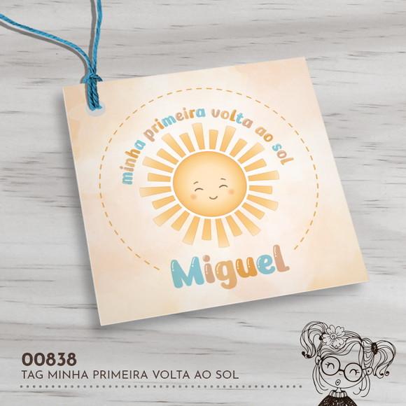 Tag Quadrada Minha Primeira Volta ao Sol - 00838