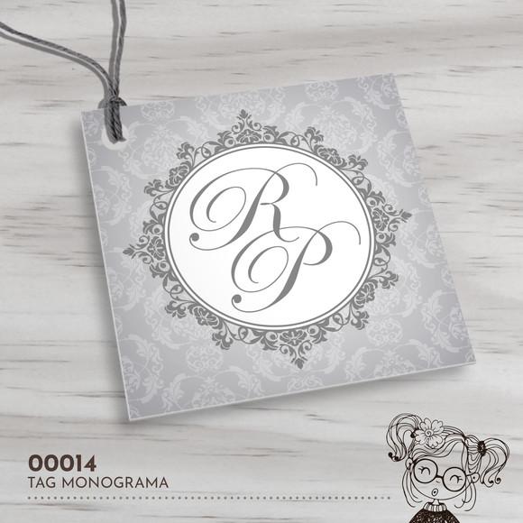 Tag Quadrada Monograma - 00014