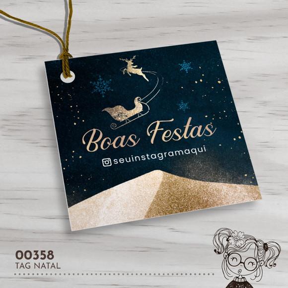 Tag Quadrada Natal - 00358