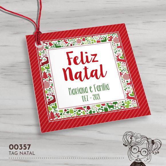 Tag Quadrada Natal - 00357